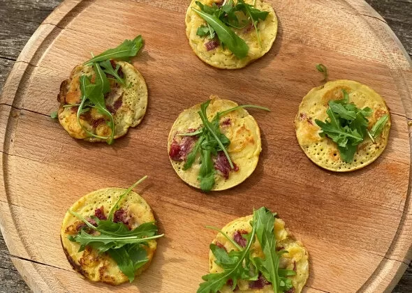 Blinis SoccApéro® façon tartiflette