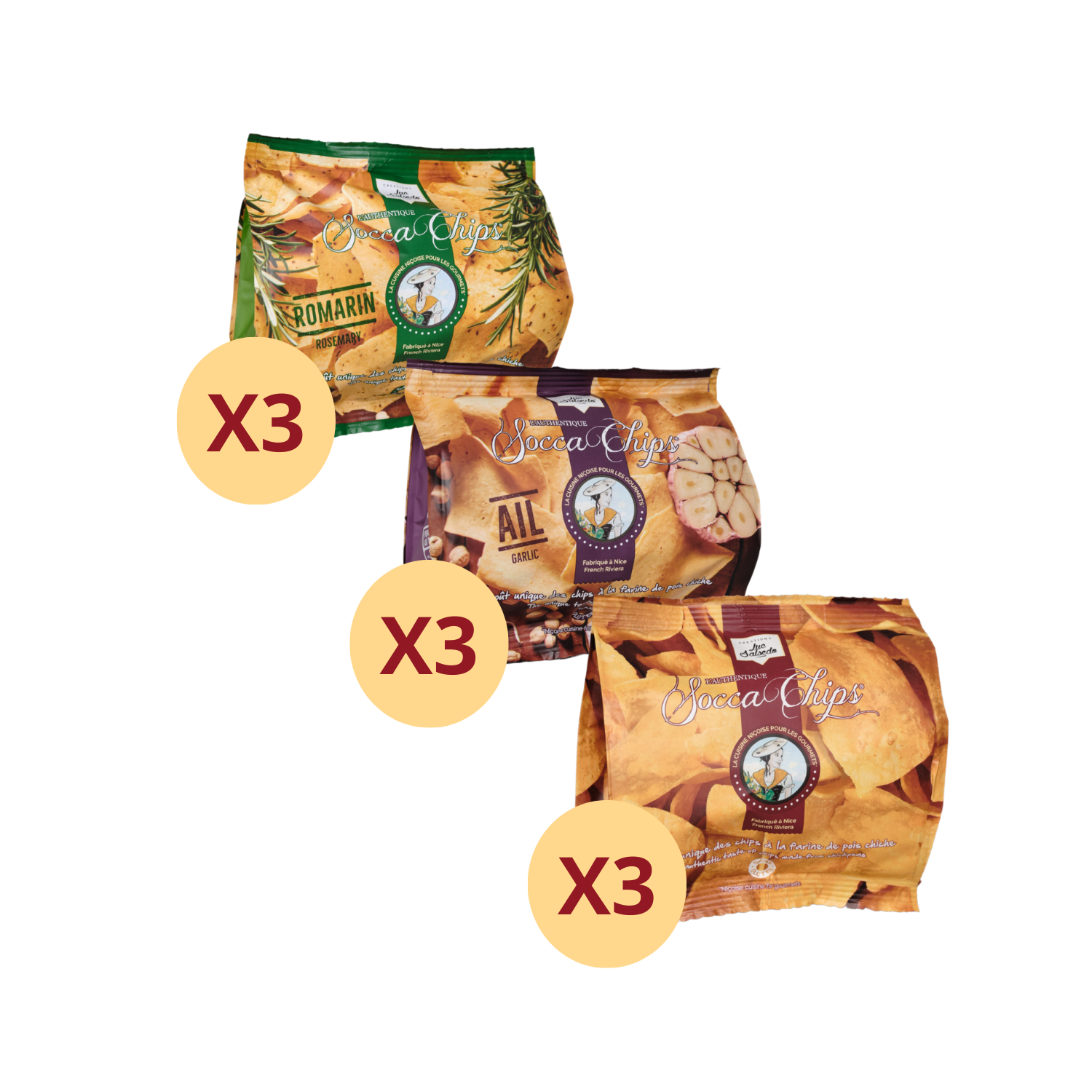 Socca Chips® POCKETS Mix x9